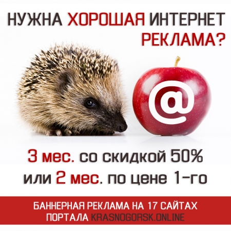 Акция портала Krasnogorsk.ONLINE «С начала мая рекламу размещаю!» для организаций из Красногорска.
